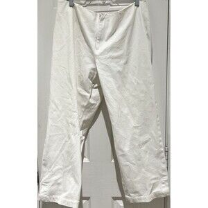 Dana Buchman Pants Womens Size 14 Capri High Rise Lightweight Cotton White